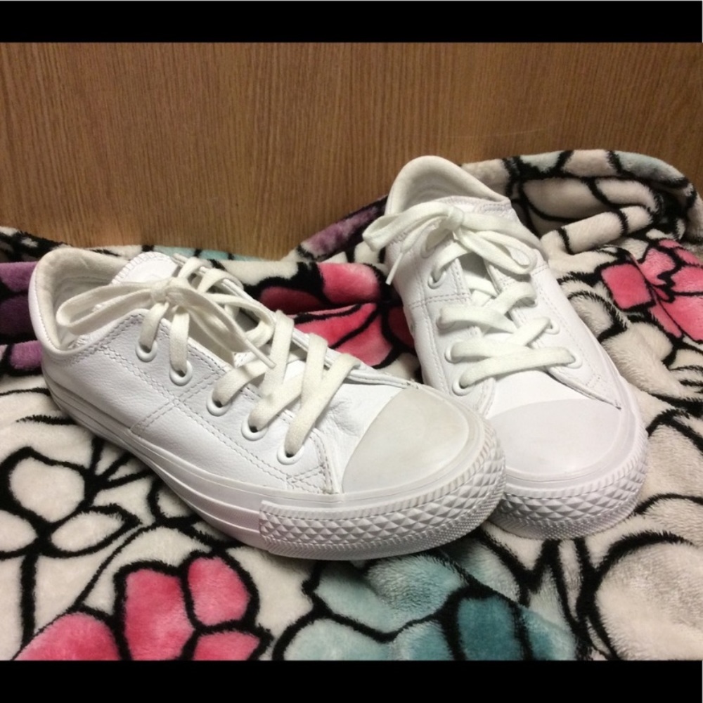 White Leather Converse